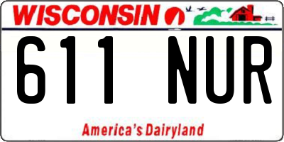 WI license plate 611NUR
