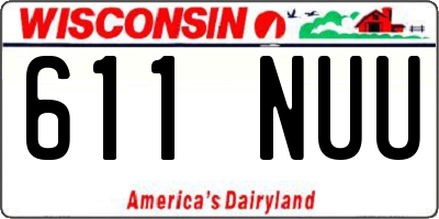 WI license plate 611NUU