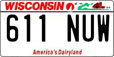 WI license plate 611NUW