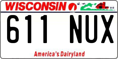 WI license plate 611NUX