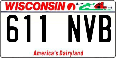 WI license plate 611NVB