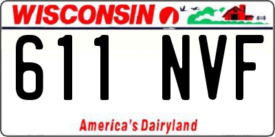 WI license plate 611NVF