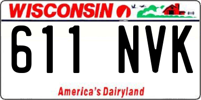 WI license plate 611NVK