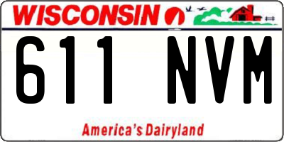 WI license plate 611NVM