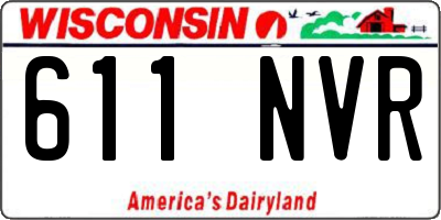 WI license plate 611NVR