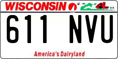 WI license plate 611NVU