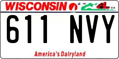 WI license plate 611NVY