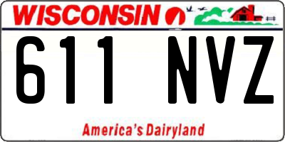 WI license plate 611NVZ