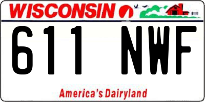 WI license plate 611NWF