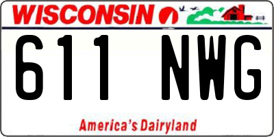WI license plate 611NWG