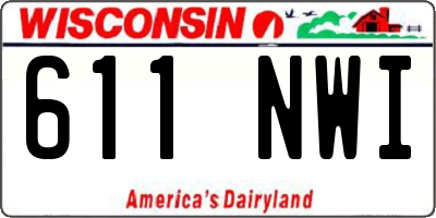 WI license plate 611NWI