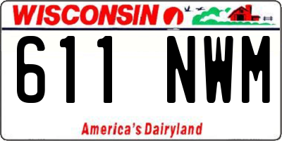 WI license plate 611NWM