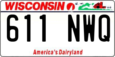 WI license plate 611NWQ