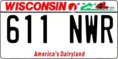 WI license plate 611NWR