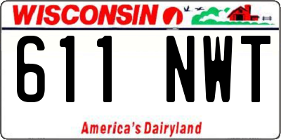 WI license plate 611NWT