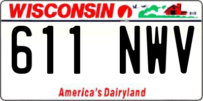 WI license plate 611NWV
