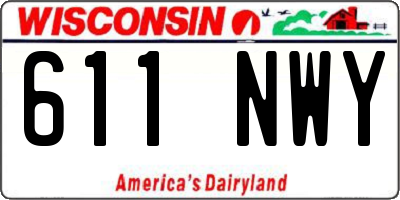 WI license plate 611NWY