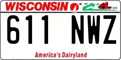 WI license plate 611NWZ