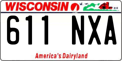 WI license plate 611NXA