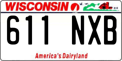 WI license plate 611NXB