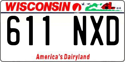 WI license plate 611NXD