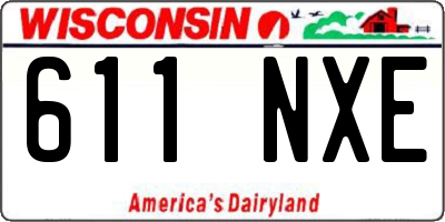WI license plate 611NXE