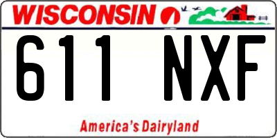 WI license plate 611NXF