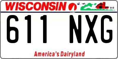 WI license plate 611NXG