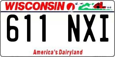 WI license plate 611NXI