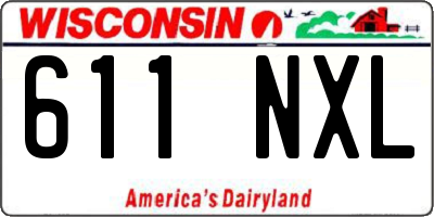 WI license plate 611NXL
