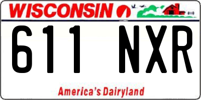 WI license plate 611NXR