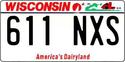 WI license plate 611NXS