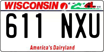 WI license plate 611NXU