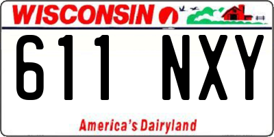 WI license plate 611NXY