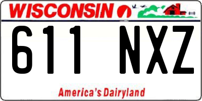WI license plate 611NXZ