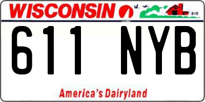 WI license plate 611NYB