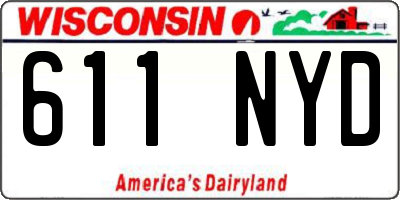 WI license plate 611NYD
