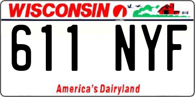 WI license plate 611NYF