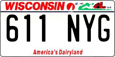 WI license plate 611NYG