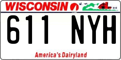 WI license plate 611NYH