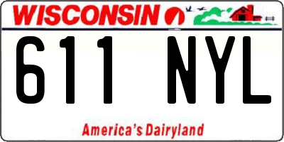 WI license plate 611NYL