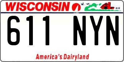 WI license plate 611NYN