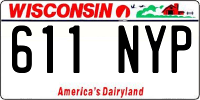 WI license plate 611NYP