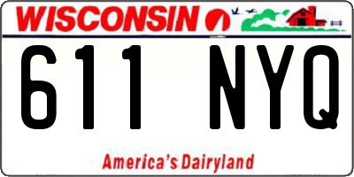 WI license plate 611NYQ