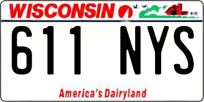 WI license plate 611NYS