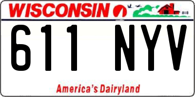 WI license plate 611NYV