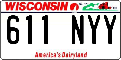 WI license plate 611NYY