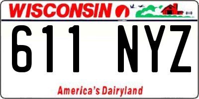 WI license plate 611NYZ