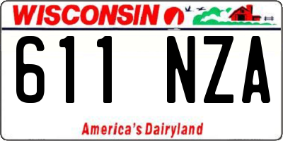 WI license plate 611NZA