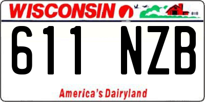 WI license plate 611NZB